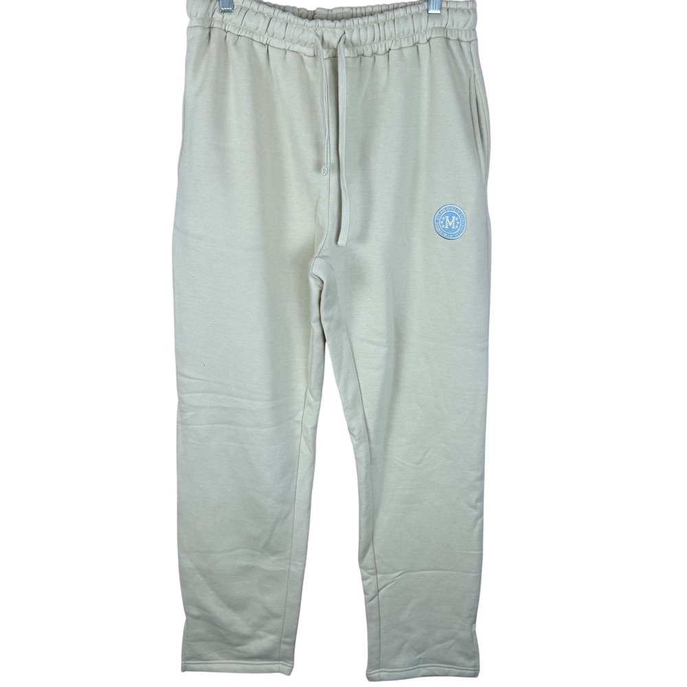boohooMAN Mens Embroidered Split Hem Joggers Size Medium‎ Soft